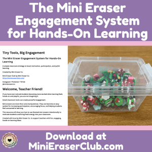the mini eraser engagement system for hands-on learning by mini erasers co.