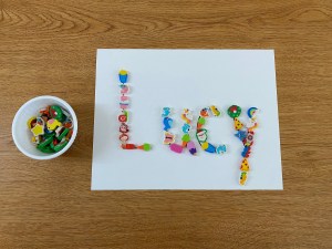 spell your name with mini erasers co.