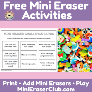 Free Mini Eraser Challenge Cards Printable by Mini Erasers Co.
