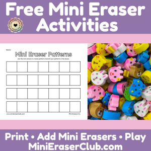 Free Mini Eraser Pattern Activity by Mini Erasers Co.