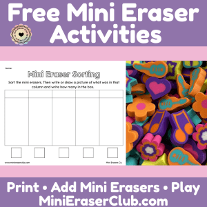 Free Mini Eraser Sorting Activity by Mini Erasers Co.