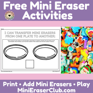 Free Mini Eraser Transfer Activity by Mini Erasers Co.