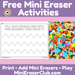 Free Mini Eraser Zigzag Line Tracing Activity by Mini Erasers Co.