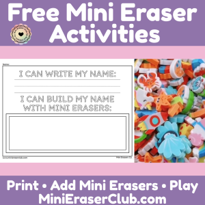 Free Name Building Activity with Mini Erasers by Mini Erasers Co.
